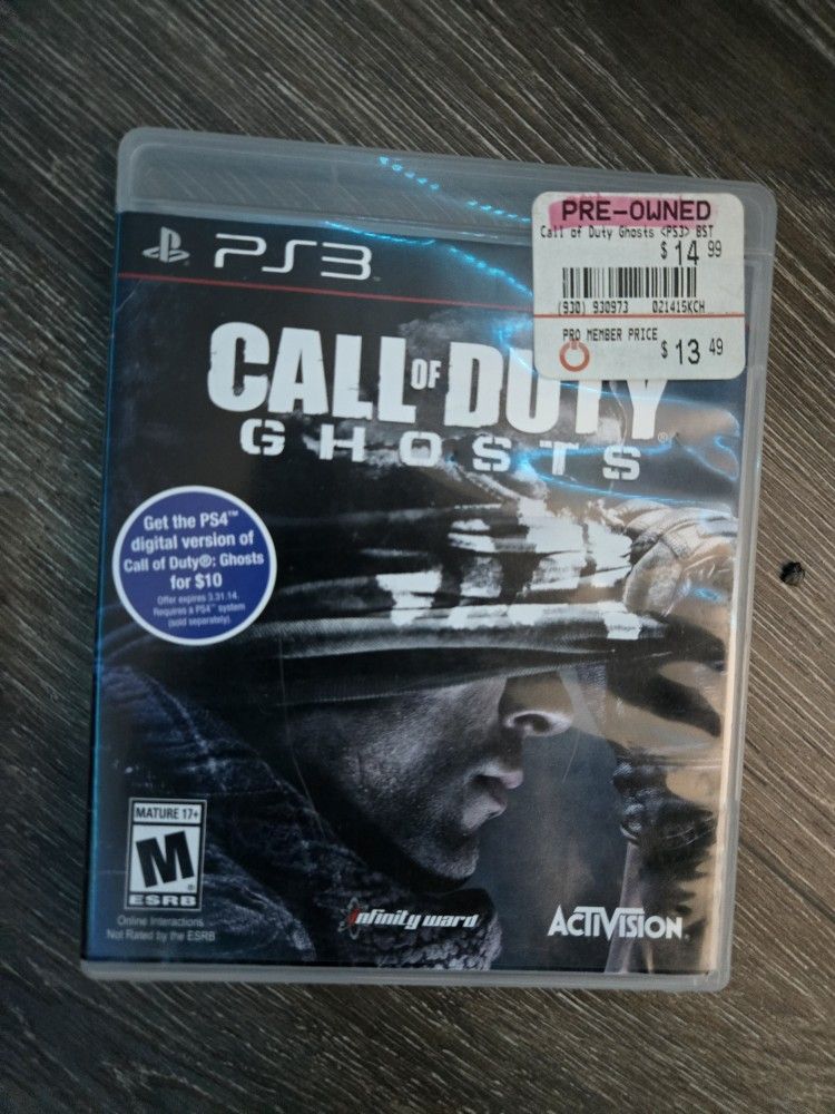 Call Of Duty Ghosts Ps3
