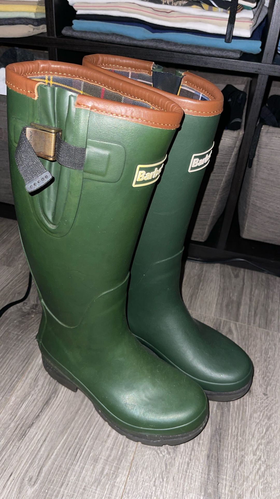 Barbour Womens Bede Mid Calf Waterproof Snow Winter Wellingtons Boots - Olive