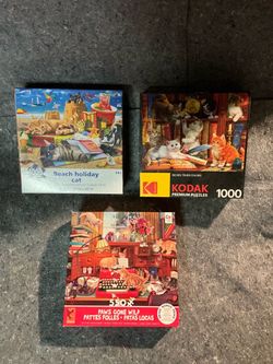 3 cat puzzles for all
