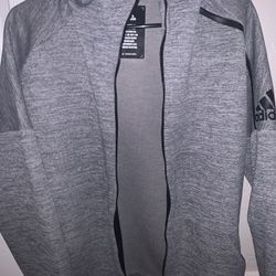 Grey Adidas Tech fleece Zip-up