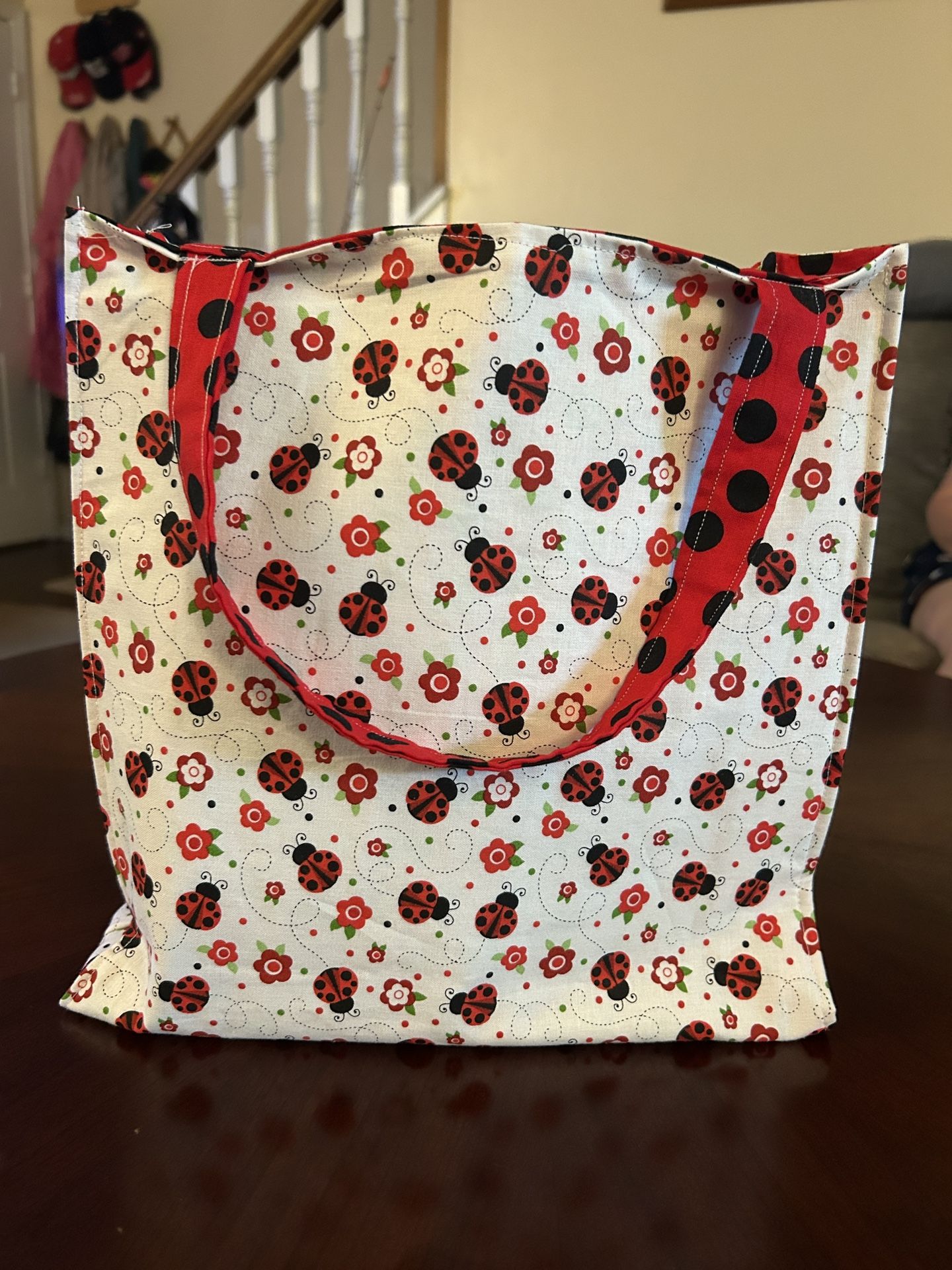 Homemade Ladybug Tote bag