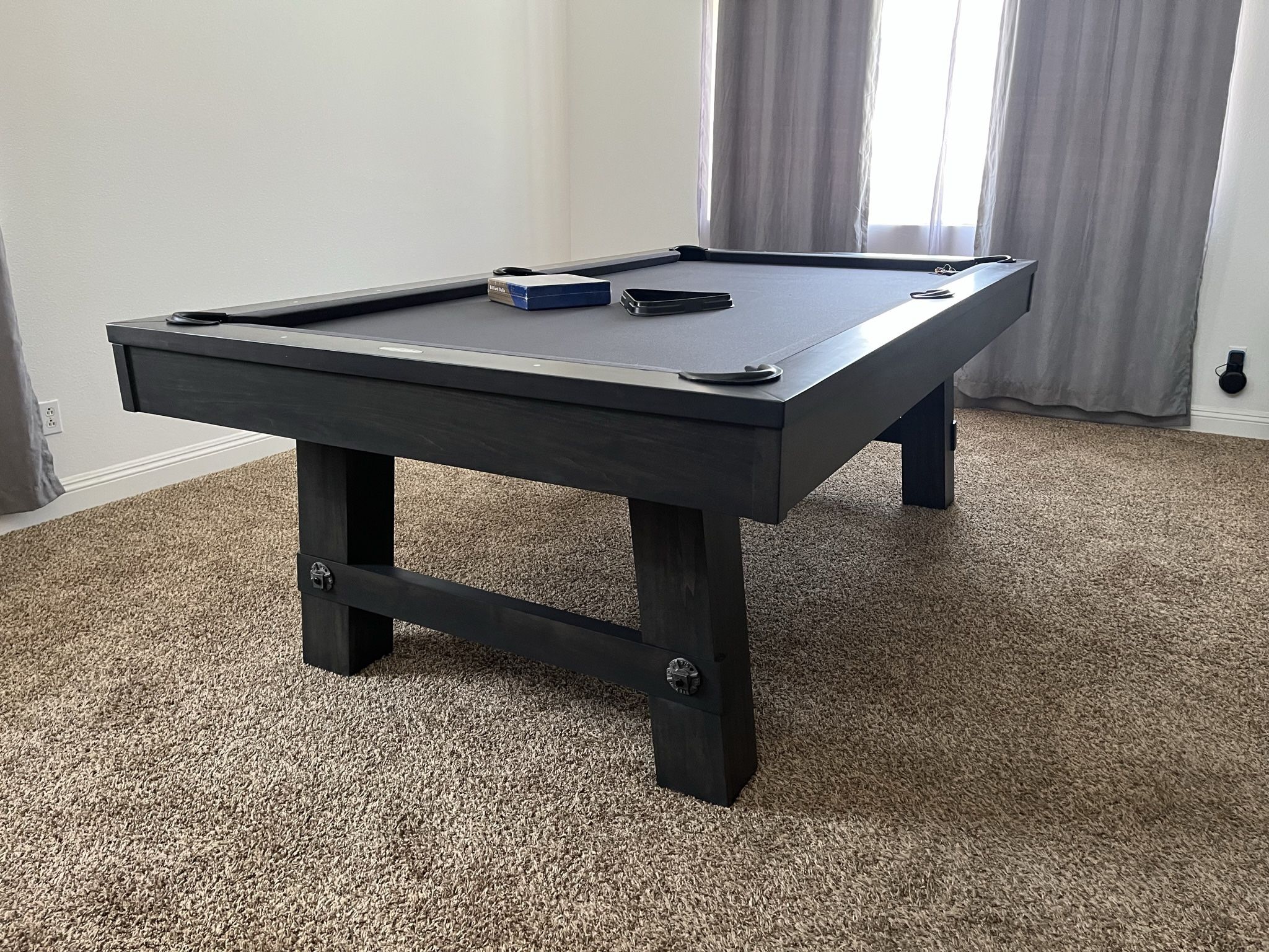 Custom Pool Table Made Brand New With Real Wood 