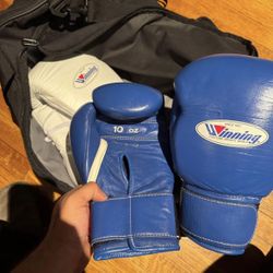 Blue 10oz Winning Gloves