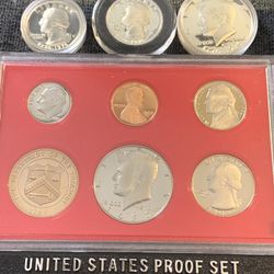 1982 US Mint Proof Set And 40% Silver Quarters And Half Dollar