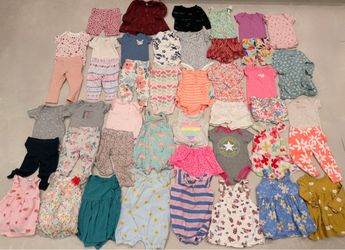 Huge Baby Girl Clothes Lot 6 Months Dresses Onesies Outfits