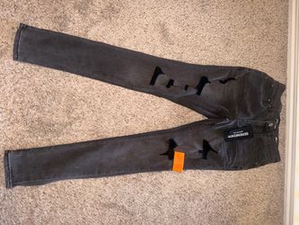 Serenede Grey Distressed Skinny Jeans size 28