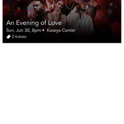 Evening Of Love Tickets June 30th
