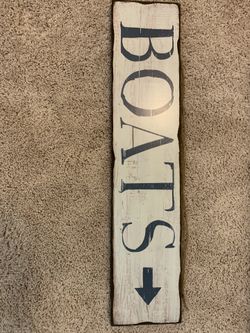 Boats Wooden sign