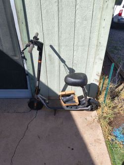 Electric Scooter with Seat Attachment