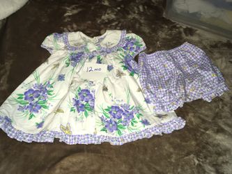 Infant/Toddler girls dress/overalls bundle