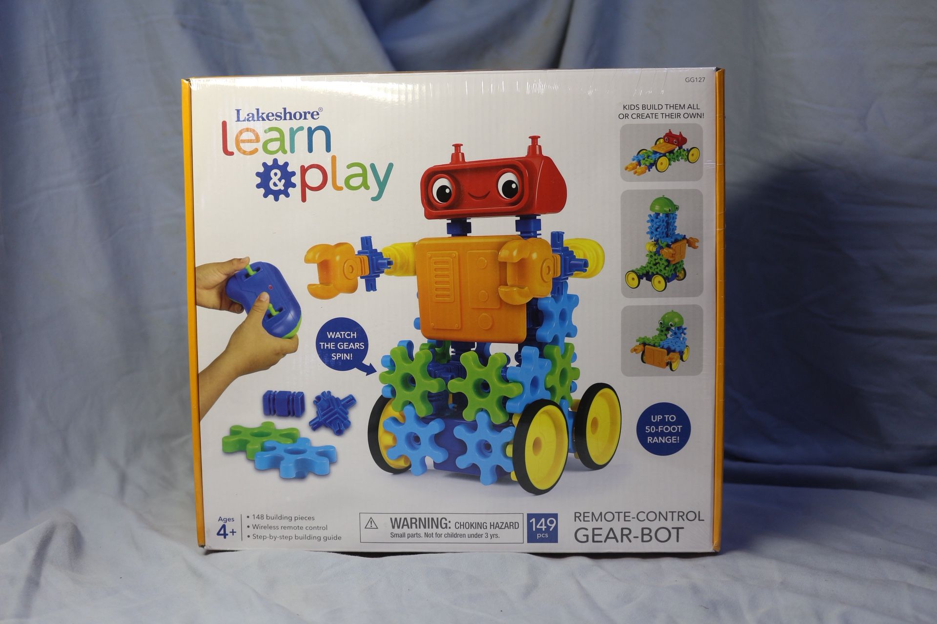 Lakeshore Gear-Bot Remote Control Robot Building Set – 149-Piece STEM Kit for Kids Ages 4+