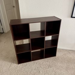 Two Open Bookcase Display Shelf Organizers (3x3) and (2x3)