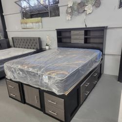Queen Size Storage Bed Frame
