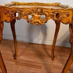 1930 French Walnut & Satinwood side end tables
