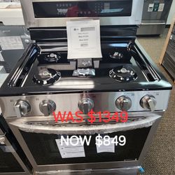 5.8 Cu. Ft. Smart Wifi Enabled True Convection Instaview Gas Range