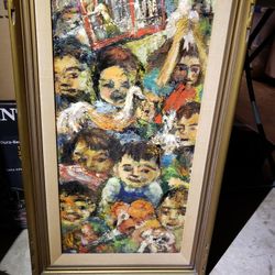 Vintage Mid-Century Modern 1950's California Modernist Irene Dobrushken Original Oil (The Artist)