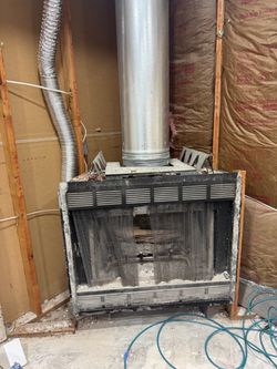 Wood burning fireplace