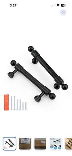Black cabinet handles