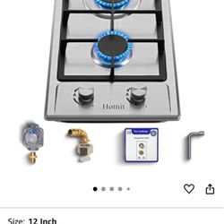 Dual Gas Countertop Cooktop Burner Stove Range Oven
