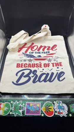 Home Of The Free Because Of The Brave Fourth Of July Tote Canvas Bag