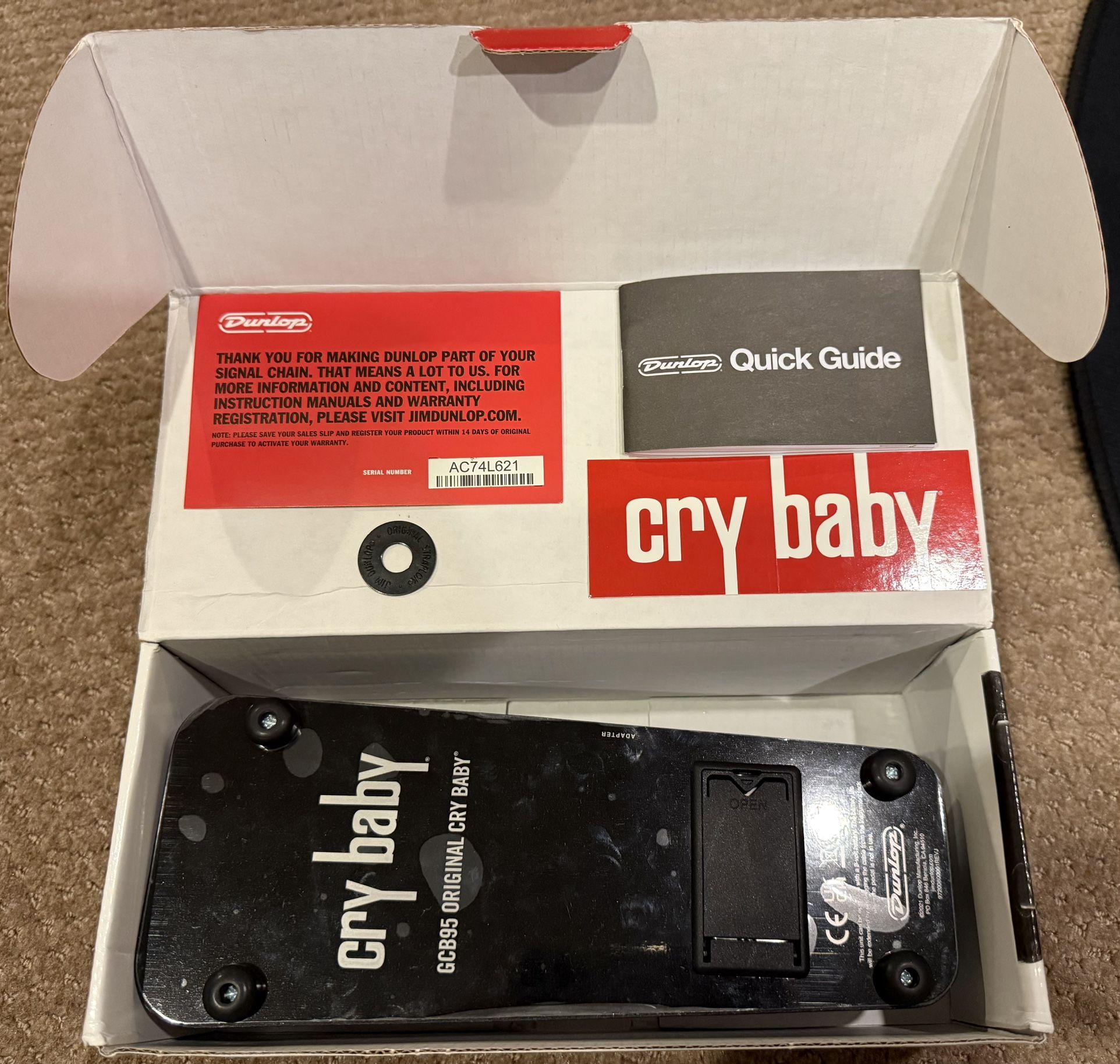 Dunlop Cry Baby Standard Wah Effects Pedal