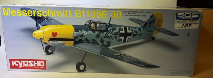New in an Open Box Vintage Kyosho SQS Warbird Messerschmitt Bf109E 40 ARF RC Plane 1420mm WS GP3140017 *PLEASE READ