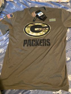 New Medium Size Green Bay Packers Nike Salute To Service Short Sleeve Shirt