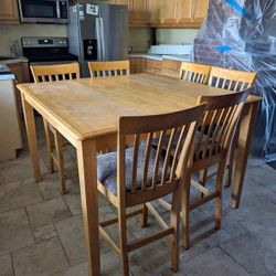 8 Chair Table Wood