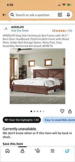 King bed frame