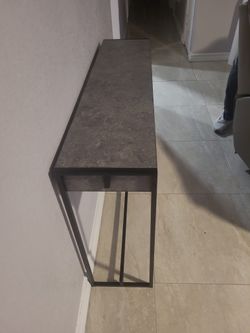 Grey N Black Table 47 Inches Wide 29 1/2 Height