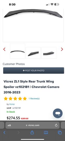Spoiler Camaro