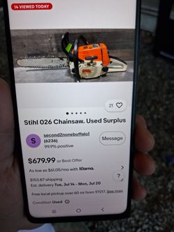 Stihl 026 chainsaw