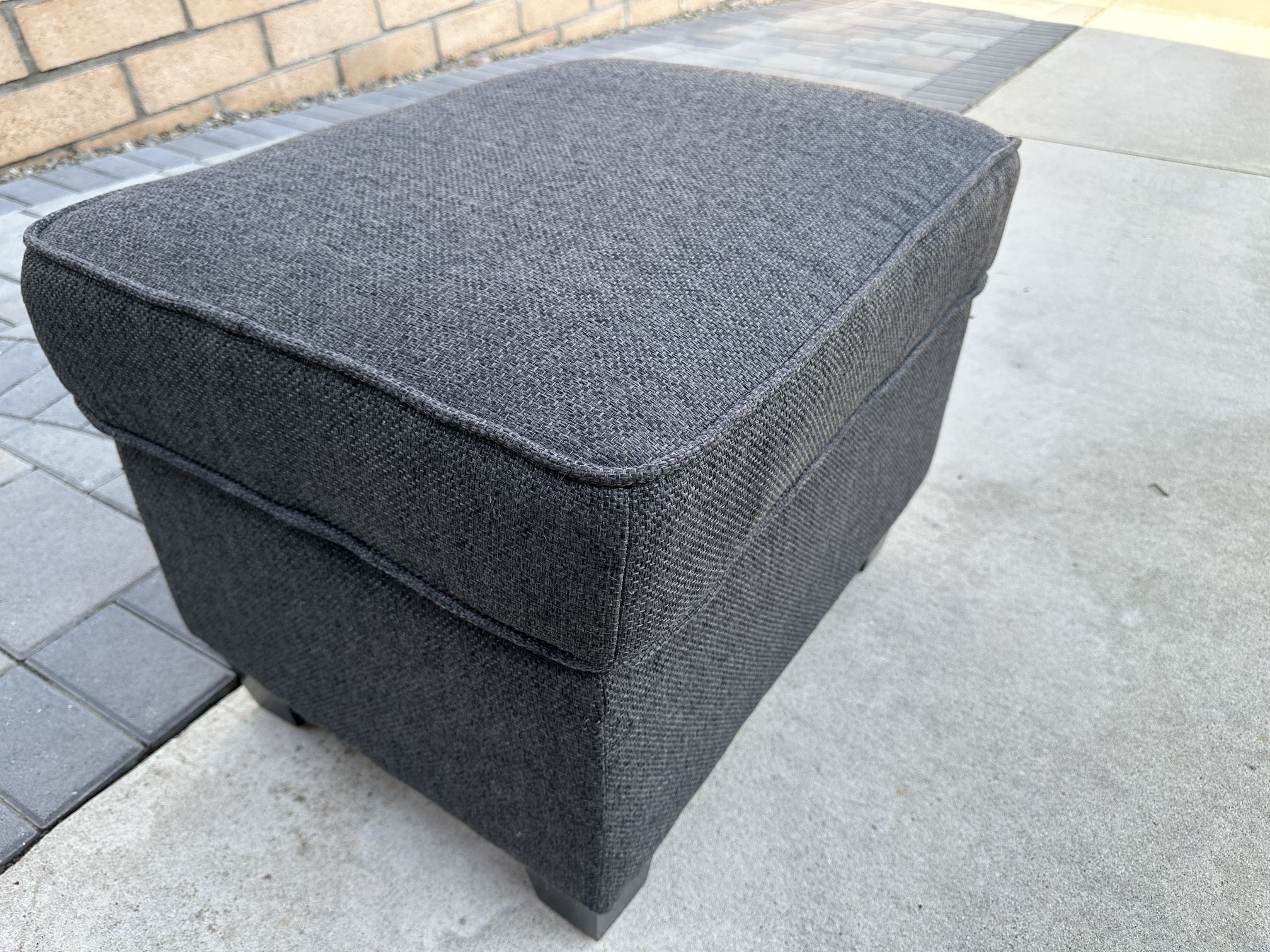 Charcoal Grey Ottoman