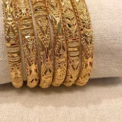 24K gold plated bangles from India