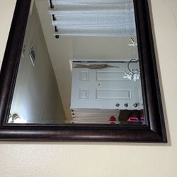 Wall Mirror & Metal Candle Holders 