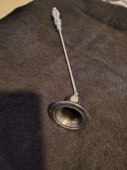 Vintage candle snuffer 10 inches swivel head. Chrome