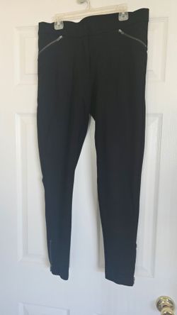 Black Moto Leggings with Zip Details new s small