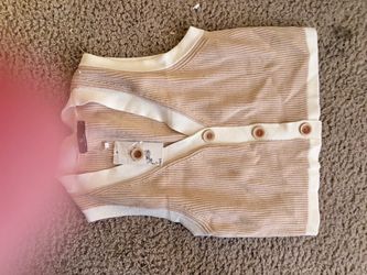 2-Piece Ribbed Knit Vest & Pants Set