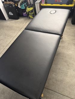 Portable Massage Table – Black, Adjustable, Folds for Easy Storage