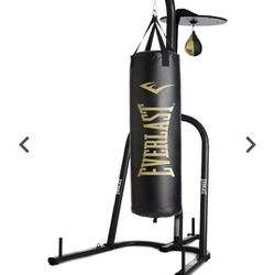 Punching Bag With Stand And Speed Bag And Two Sets Of Gloves 