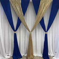 🤩🤩BACKDROP CURTAINS FOR SALE 🤩🤩 $20 Set Of Two Panel’s
