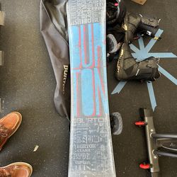 Burton 151 snowboard set up