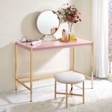 Glam Pink Gold Desk Brand New Power And USB Port