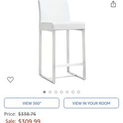 TOV DENMARK WHITE COUNTER STOOLS 