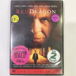 Collector's Edition DVD 2002 Thriller Movie Red Dragon. Full Screen
