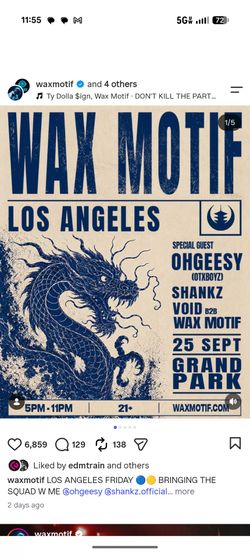 Wax motif tix grand Central park