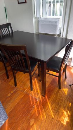 Dark Wood Table and Chairs set