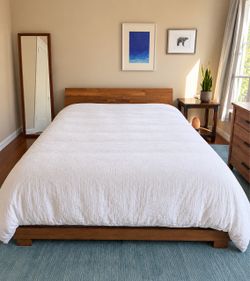 CB2 Dondra Solid Wood Queen Platform Bed