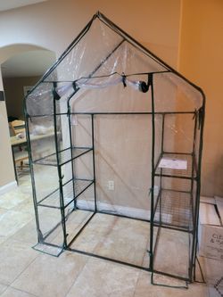 New green house prottected with plastic cover