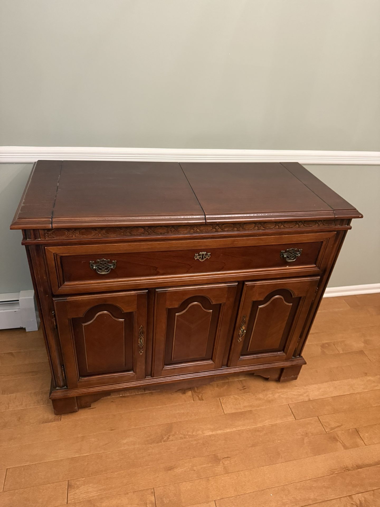 Antique Flip Top Serving Table